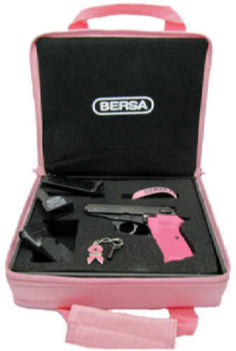 Bersa Thunder Kit 380 ACP 3.5" Barrel 7 Round Pink Grip Black Semi Automatic Pistol T380MPKIT